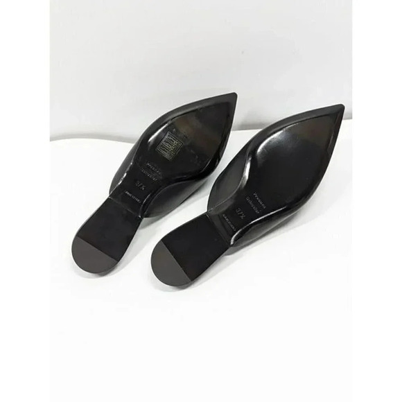 Proenza Schouler Women's Black Circle Ring Point Mules Slide Size 37.5 MSRP $550 - Picture 7 of 9